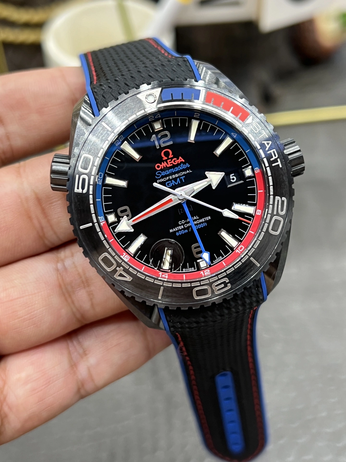Trendy CBD Factory Omega Seamaster Planet Ocean 600M GMT “Deep Black” ETNZ Edition 45.5mm (215.92.46.22.01.004) 1:1 Super Clone – DD8906 Movement 328
